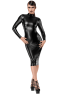 F371 Luxuria robe mi-longue cristal transparente