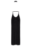 F372 Onyx Twin-slit Long Dress