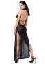 F372 Onyx Robe longue à deux fentes