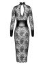 F375 Noirelle Robe corset mi-longue en dentelle