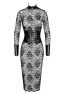 F375 Noirelle Lace Corset Midi Dress