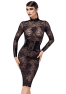 F375 Noirelle Robe corset mi-longue en dentelle