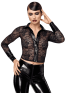 F377 Noirelle Chemise en dentelle boutonnée