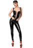 F379 Dominae Corset Top en PVC lacé sur l'avant