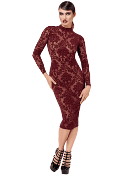 F384 Kink Royal Midi Dress