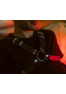 Black leather men’s bust harness in X