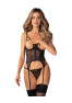 Euridia corset et string - Noirs