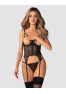 Euridia corset and thong - Black