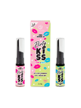Flirty Kiss - Gels pour sex oral fraise et menthe