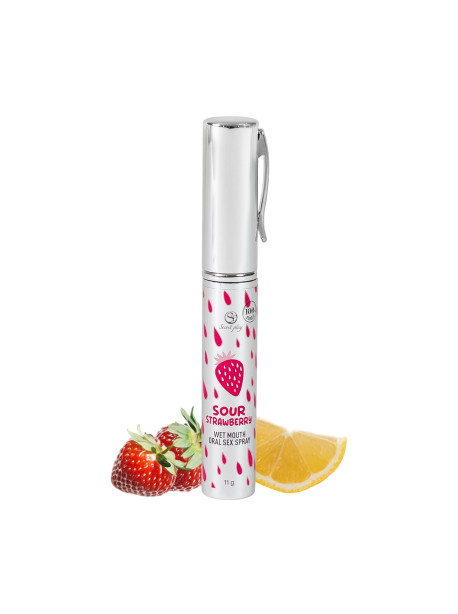 Sour strawberry wet mouth oral sex spray