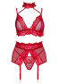 Velvet sin lingerie set - Cherry