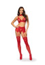 Velvet sin lingerie set - Cherry