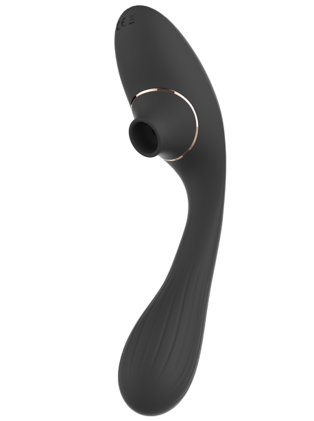 Stimulateur Clitoridien Vibromasseur Point G 2-en-1 DINA Noir 