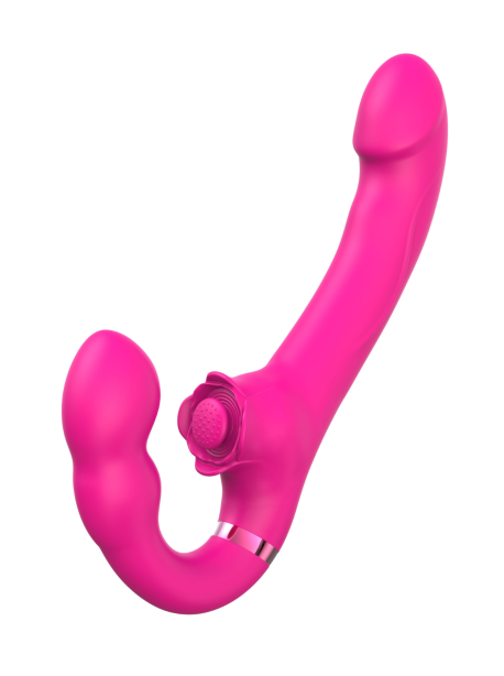Vibromasseur ROSEA Strap-on Triple Action Télécommandé 
