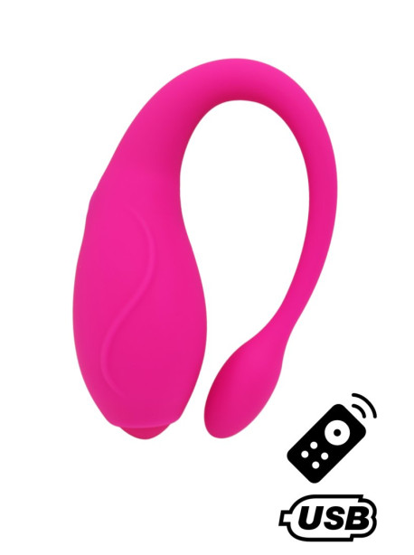 TANDEM Rose, stimulateur pour couple USB avec télécommande en silicone médical 