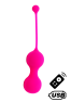 MINA Rose, Boules de Geisha en silicone médical USB avec télécommande 