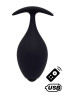 BABA, Plug vibrant anal noir USB, avec télécommande 