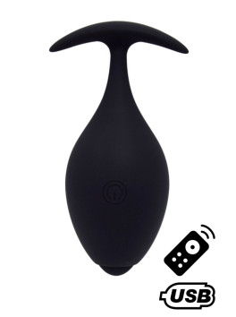 BABA, Plug vibrant anal noir USB, avec télécommande 
