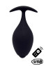 BABA, Plug vibrant anal noir USB, avec télécommande 