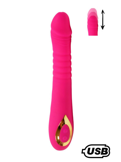TWIST Rose, Vibromasseur va-et-vient USB en silicone médical, doté de 18 modes de stimulation 