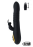 TWIST 2 Noir, Vibromasseur Rabbit va-et-vient USB en silicone médical, doté de 18 modes de stimulation 