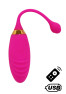 SUNDAY, Un Œuf vibrant USB avec télécommande, dans un silicone médical doux et rainuré 