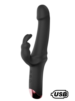 PLAYER, Vibromasseur Rabbit USB, silicone médical doux et lisse, doté de 10 modes de vibration 