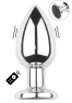 Plug vibrant acier inoxydable anal taille M avec télécommande, USB BOOTY 