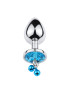 Plug bijou aluminium bleu avec clochettes Taille M JINGLE 