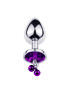 Plug bijou aluminium violet avec clochettes Taille S JINGLE 