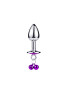 Plug bijou aluminium violet avec clochettes Taille S JINGLE 