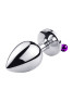 Plug bijou aluminium violet avec clochettes Taille S JINGLE 