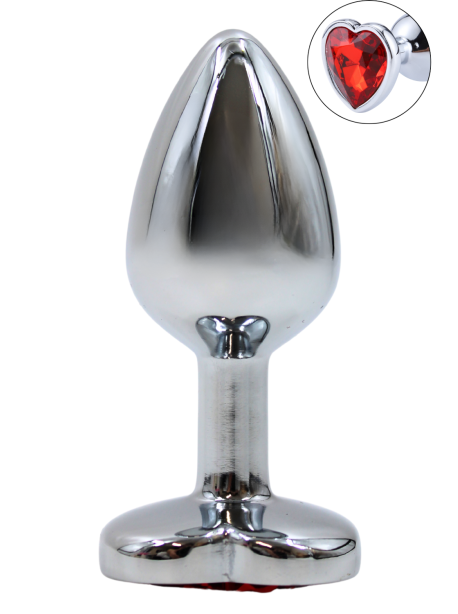 Plug bijou coeur en aluminium bijou rouge Small LOVELY 