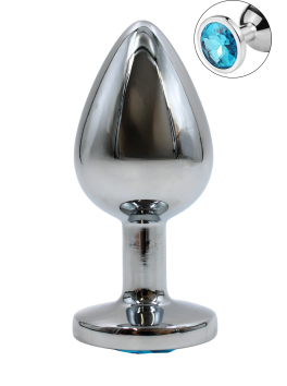 Plug bijou en aluminium bijou bleu Large HELIRA 