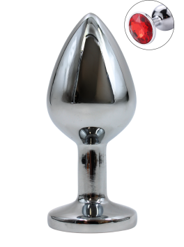 Plug bijou en aluminium bijou rouge Medium HELIRA 