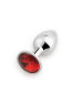 Plug bijou en aluminium bijou rouge Medium HELIRA 