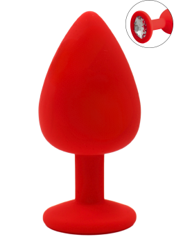Plug rouge bijou cristal Large CHERRY 