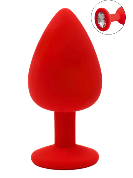 Plug rouge bijou cristal Large CHERRY 