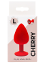 Plug rouge bijou cristal Large CHERRY 