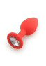 Plug rouge bijou cristal Large CHERRY 