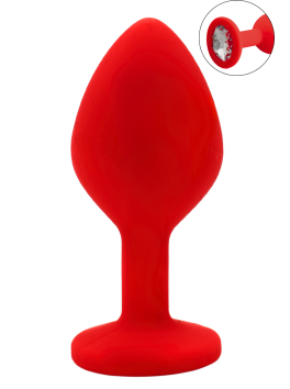 Plug rouge bijou cristal Medium CHERRY 