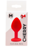 Plug rouge bijou cristal Medium CHERRY 