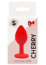 Plug rouge bijou cristal Small CHERRY 