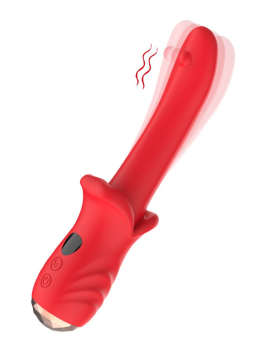 Vibromasseur Rouge Ultra-Souple KISS