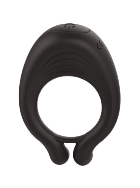 OCTAVE, Cockring Noir dans un silicone médical doux avec 1 mode de vibration 