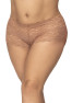Shorty grande taille en dentelle couleur taupe 