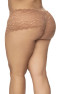 Shorty grande taille en dentelle couleur taupe 
