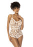 Body blanc transparent Celina avec dentelle brodée florale, bretelles ajustables 