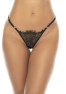 Nuisette noir Selma, en dentelle, avec armatures et string assorti inclus 