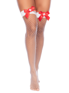 Bas résille style infirmière mi‑cuisse - Mapalé